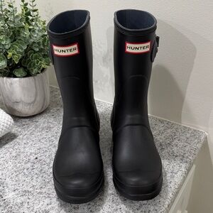 Hunter Women's Original Short Boots - Black/Dark Slate